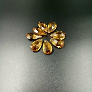 Elegant Amber Teardrop Ea